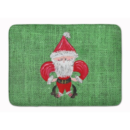Micasa Christmas Santa Fleur De Lis Machine Washable Memory Foam Mat MI893635